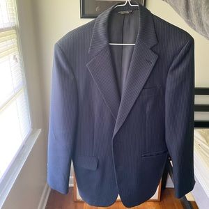 Dark Striped Navy Blue Botany 500 Sports Jacket